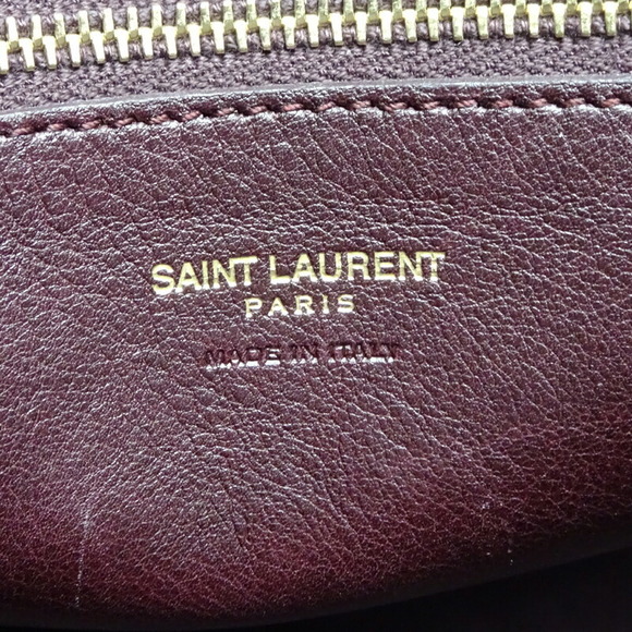 Saint Laurent Paris Cabas Shoulder Bag Leather Bordeaux - Picture 7 of 9
